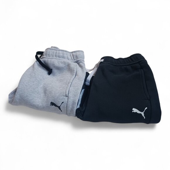 Puma Youth Boys Sweatpants Lot – Size L (10-12) – Gray/Black + Black/White, EUC - Picture 15 of 15